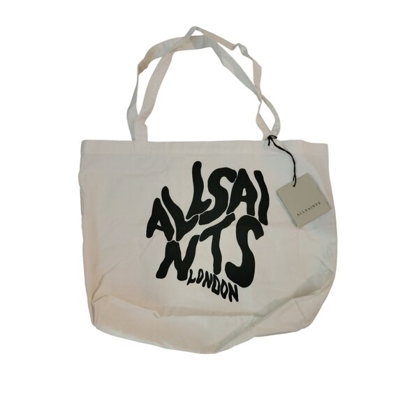 AllSaints Handbags - AllSaints London White Canvas Orlando Tote Bag